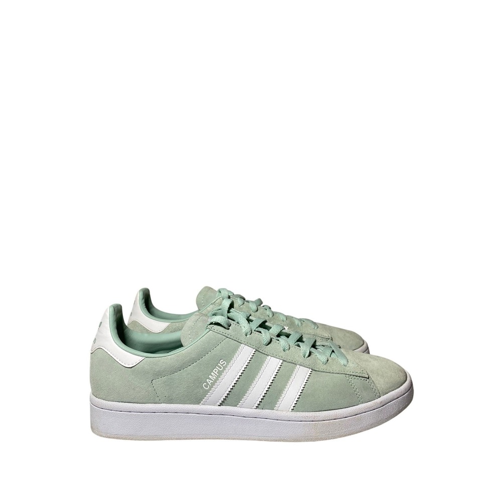 Adidas Campus Ash‎ Green Suede Lace Up Low Top Sneakers EUC! Men's Size 10.5
